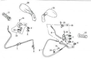 Nosač ručice kočnice lijevi 4F03-17-0