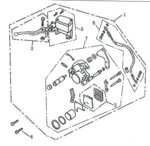 Kočioni cilindar+crijevo+čeljust 4F04-05-06-07-0
