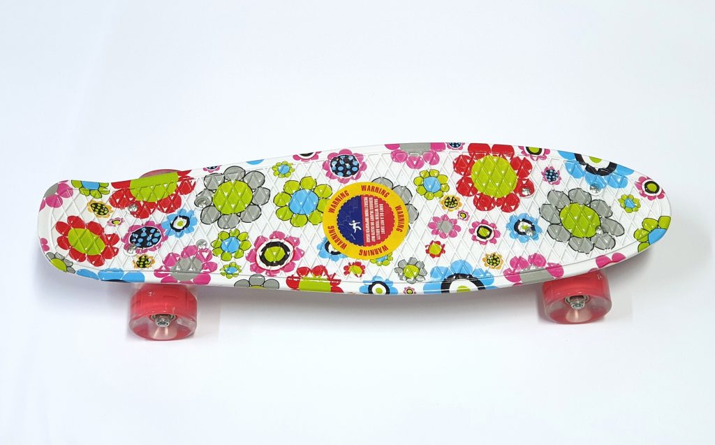 Penny Board skate M15 svijetleći kotači - šareni-cvjetni-0