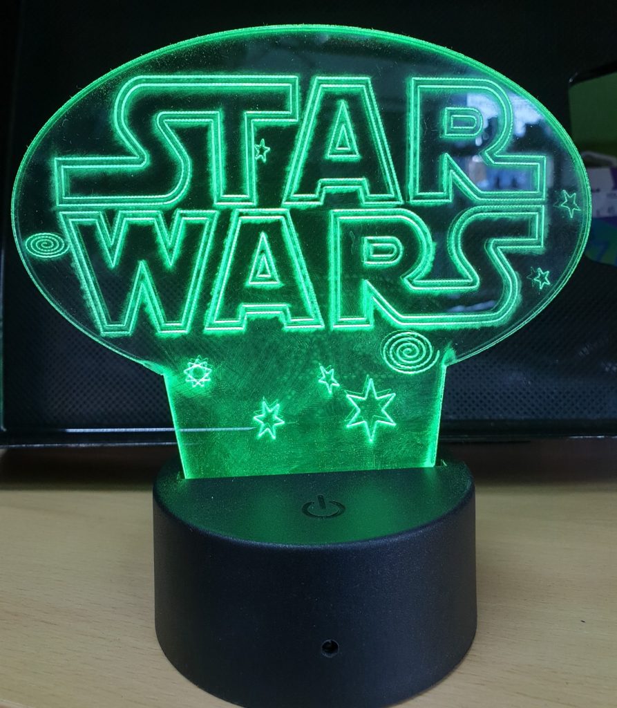 3D LED svjetiljka sa izmjenjivim akrilnim pločicama – fotografija 8
