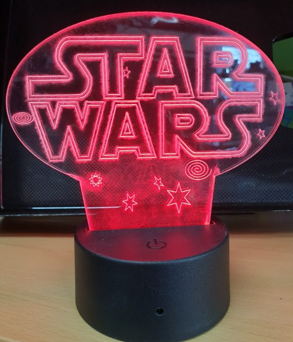 3D LED svjetiljka sa izmjenjivim akrilnim pločicama – fotografija 9