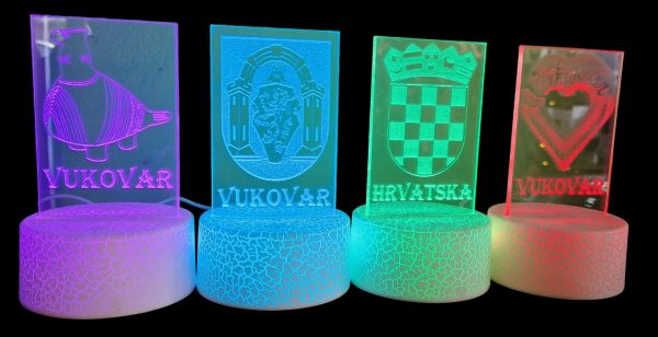 3D LED svjetiljka sa izmjenjivim akrilnim pločicama – fotografija 11