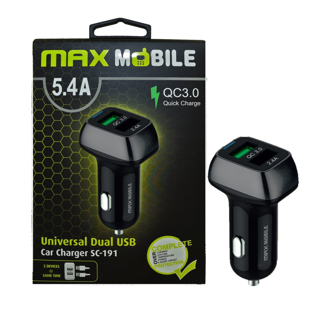 Punjač za smartphone (za vozila) 15W 5,4A 3.0