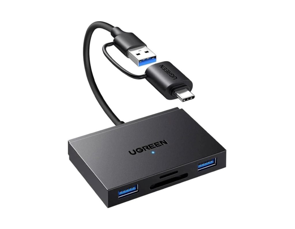 HUB 4-portni USB-C/A  2xUSB-A, 1xSD, 1xTF